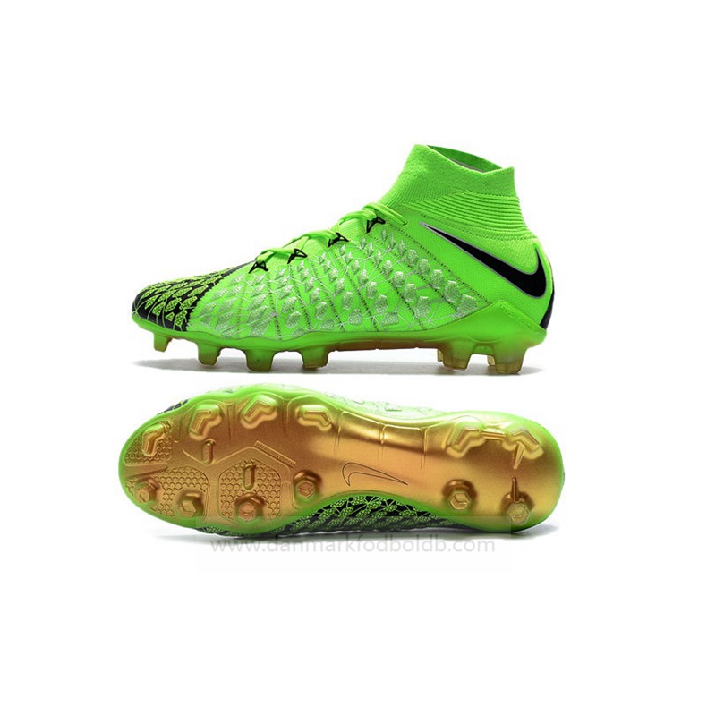Nike Phantom Hypervenom Iii Elite Df FG Fodboldstøvler Herre – Grøn Sort